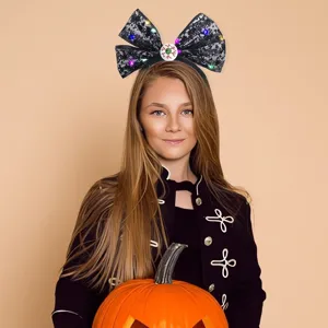 Halloween LED strik haarband met oog ontwerp gloeiende feest haaraccessoire voor kostuum