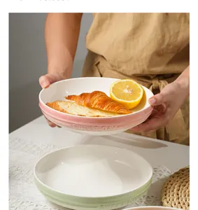 minimalist ceramic dinner plate ins style pasta dessert dish tableware home kitchen