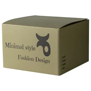 Cardboard packaging box detail showing minimal style design and color options for the jar.
