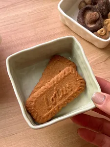 Ceramic mini dipping dish for soy sauce, Japanese style green square snack plate.