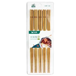 Bacchette lunghe in legno Suncha per hot pot 5 paia bacchette da cucina in bambù antiscivolo