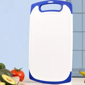 Tagliere in Plastica a Doppia Faccia Tagliere da Cucina Con Bordo Antiscivolo e Foro di Sospensione per Alimenti Frutta