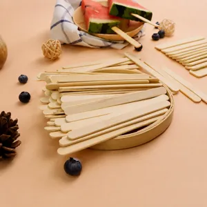 Stecchi Per Gelato In Bambù Naturale Monouso Bastoncini In Legno Per Artigianato D'Arte Fai Da Te E Cucina Agitazione Caffè