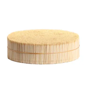 Bulk wooden toothpicks round bundle bamboo toothpick set for household kitchen restaurant use