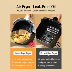 Disposable air fryer paper liner non-stick baking oil-proof parchment paper round 100pcs