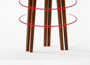 Detail shot of solid wood ironwood chopsticks bundle, natural grain and durable high-temp design.