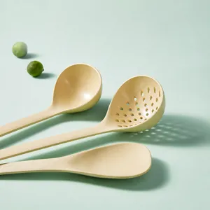 Cucchiaio per Riso e Schiumarola in Plastica Cucchiaio da Zuppa a Manico Lungo Casa Cucina Ecologico Set di Utensili da Cucina