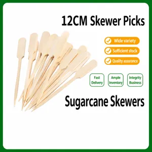 Disposable Natural Bamboo Skewers Paddle Skewers For Fruit Desserts Tanghulu BBQ Wooden Sticks Kitchen Dining Gadgets