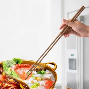 Extralange Holzstäbchen für Hot Pot und Frittieren, langlebige Massivholz Kochstäbchen.