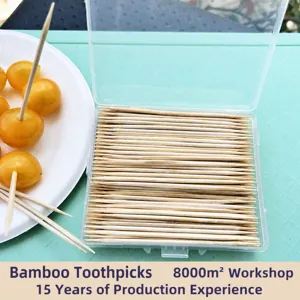 10cm double-headed bamboo fruit skewers toothpicks tasting snack sticks for bar KTV use