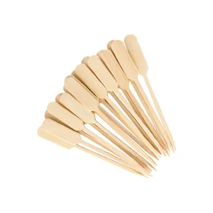 Natural bamboo cocktail picks fruit forks for parties, BBQ skewers and dessert display.