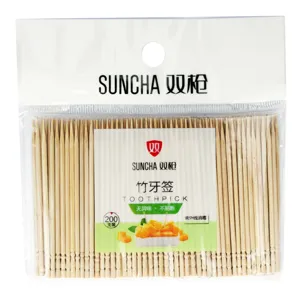 Premium bamboo toothpicks in convenient 200-piece pack, clean and safe for home and hotel use.