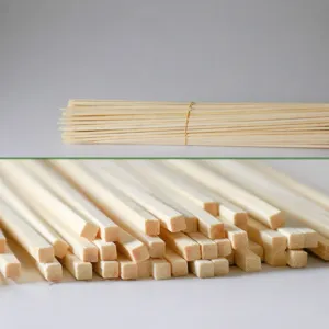Disposable Square Bamboo Skewers For Barbecue Grilling BBQ Kebab Oden Natural Wood Kitchen Cooking Tools