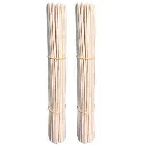 Square bamboo skewers for barbecue, grilling, oden, and commercial food use, 2 bundles.
