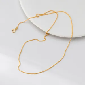 Collar de cadena Chopin de plata S925 minimalista, joya delicada y elegante para uso diario.