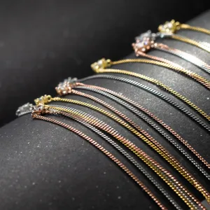 Zarte S925 Silber Solitär Anhänger Kette, süßer Ins-Stil Modeschmuck Detailansicht Foto.