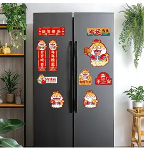 Decorative magnetic fridge stickers for housewarming, cute cartoon blessing door magnets