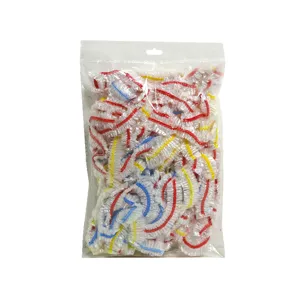 Disposable plastic food covers with elastic bands, fresh keeping bowl wrap bags for home storage.