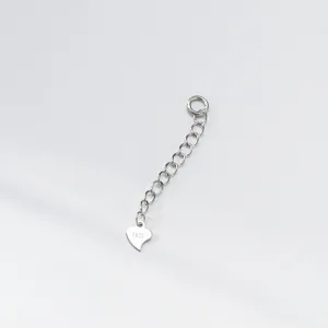 S925 Sterlingsilber DIY Verlängerungskette Für Armband Halskette Herzanhänger Federringverschluss Verstellbare Kette Schmuckzubehör