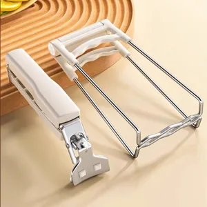 Pinza anti-quemaduras de acero inoxidable para platos calientes de cocina herramienta levantadora.
