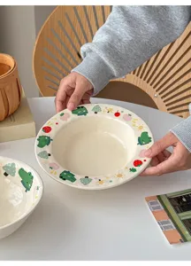 Grazioso ciotola in ceramica per bambini cartone animato per uso domestico quotidiano