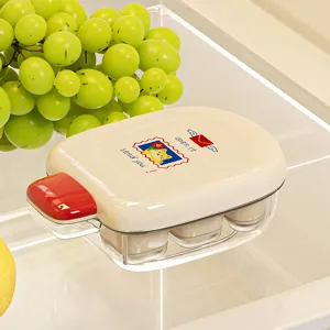 Bandeja de cubitos de hielo a presión con tapa caja para hacer hielo diseño lindo caja transparente