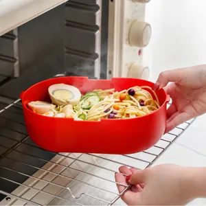 Boîte à bento partagée compatible micro-ondes boîte à lunch rouge pour bureau école