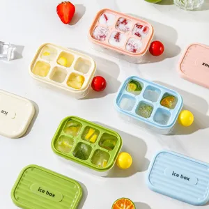 Silikon Eiswuerfelbereiter mit Deckel Mini Eisblock Form Set fuer die Kueche zu Hause