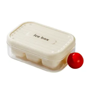 Silikon Eiswuerfelbereiter mit Deckel tragbare Presse Eismaschine Box fuer Kueche.