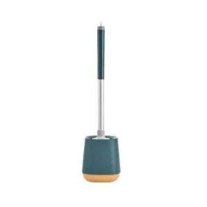 Household Long Handle Toilet Brush Set Wall Mounted Plastic Cleaning Brush With Holder For Bathroom Restroom
