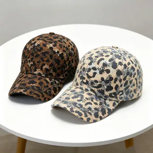 Leopard Muster Baseball Cap Damen Frühling Sommer lässige Sonnenkappe Street trendige Cap