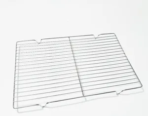 Stainless steel square wire cooling rack and barbecue grill mesh for outdoor camping cooking tools.