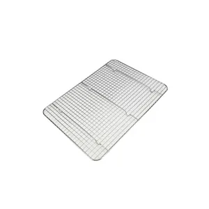Edelstahl Draht Kuchengitter zum Backen, quadratisches Metallgitter Tablett für Kuchen.