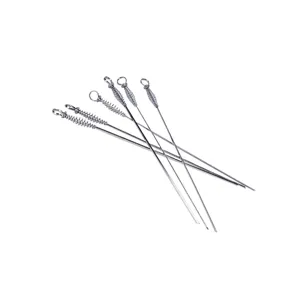 Spiedini da barbecue in acciaio inossidabile con manico a molla, aste lunghe per grigliate all'aperto.
