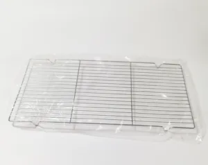 Stainless steel wire cooling grid and barbecue net detail shot, showing sturdy construction.