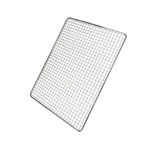 Tragbares Quadratisches Galvanisiertes Eisen BBQ Grillnetz Outdoor Grill Drahtgitter Robuste Kochrostwerkzeug