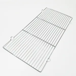 Stainless steel wire BBQ grill net portable camping cooking rack square cooling mesh.
