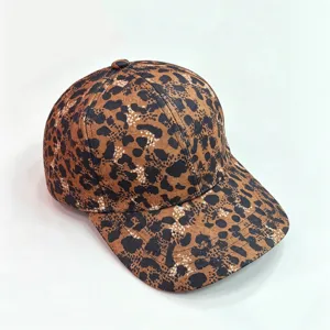 Leopardenmuster Baseballcap für Damen, lässiger Streetstyle Sonnenhut, trendiges Modeaccessoire.