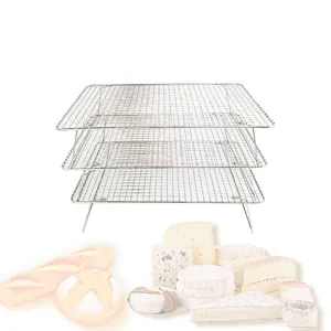 Stainless Steel Stacked Cake Cooling Rack Foldable Wire Mesh Grid Baking Tool For Bread Biscuit Drying