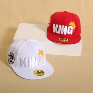 Gorra de béisbol de ala plana hip hop para niños niñas sombrero de sol de verano elegante