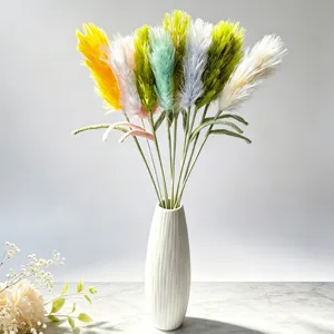 Handgemachte Gestrickte Garn Salbei Blüte Zweig Künstliche Pflanze Simulation Blumenstrauß Für Zuhause Hochzeit Zimmer Dekor