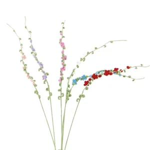 Hand-woven crochet woolen flower bouquet finished product spiraea artificial flowers