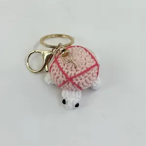 Handmade crochet turtle keychain cute knitted bag charm keyring accessory gift item