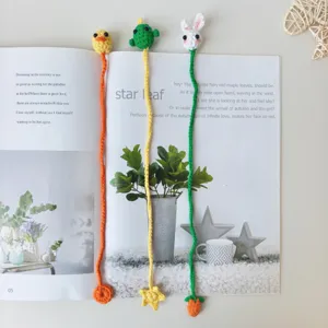 Handmade crochet wool bookmarks cute animal book markers for reading and daily office use