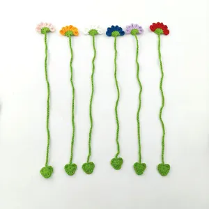 Handgemaakt Gehaakt Wollen Bloem Bladwijzer Schattig Gebreid Bloemen Bladwijzer