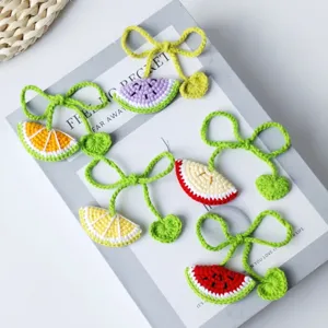 Segnalibro di Frutta in Lana Lavorata a Uncinetto Fatto a Mano Carino Segnapagina per Piante Accessori di Lettura Estetici per Amanti dei Libri Ufficio Scuola
