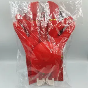 Detailansicht von Weihnachts Auto Rentier Geweih und roter Nase in transparenter Verpackung.