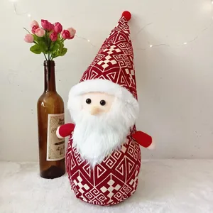 Natale Babbo Natale peluche bambola rosso motivo geometrico decorazione ornamento