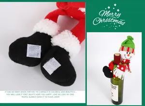 Natale pupazzo di neve lavorato a maglia copribottiglia di vino decorazione festa