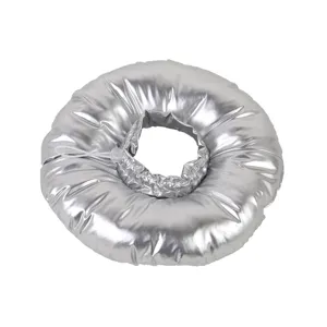 Silver reflective cat recovery collar, waterproof pet cone for post surgery healing.